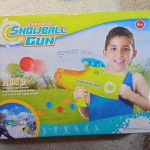 Snowball Gun - Green and Blue 2 In 1 Snowball Gun for Kids